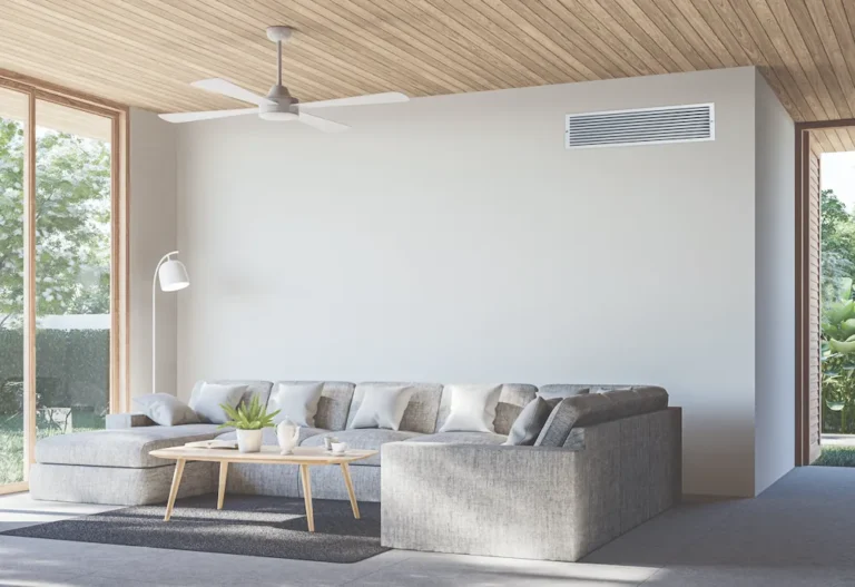 Living room with air vent