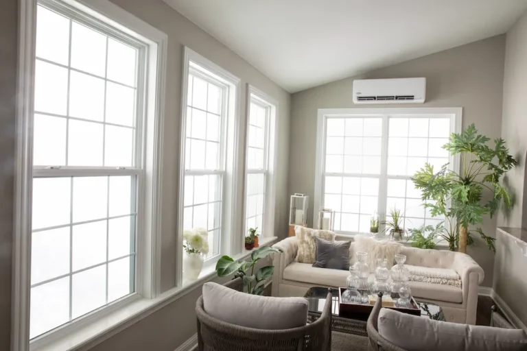 Ductless unit in sunroom